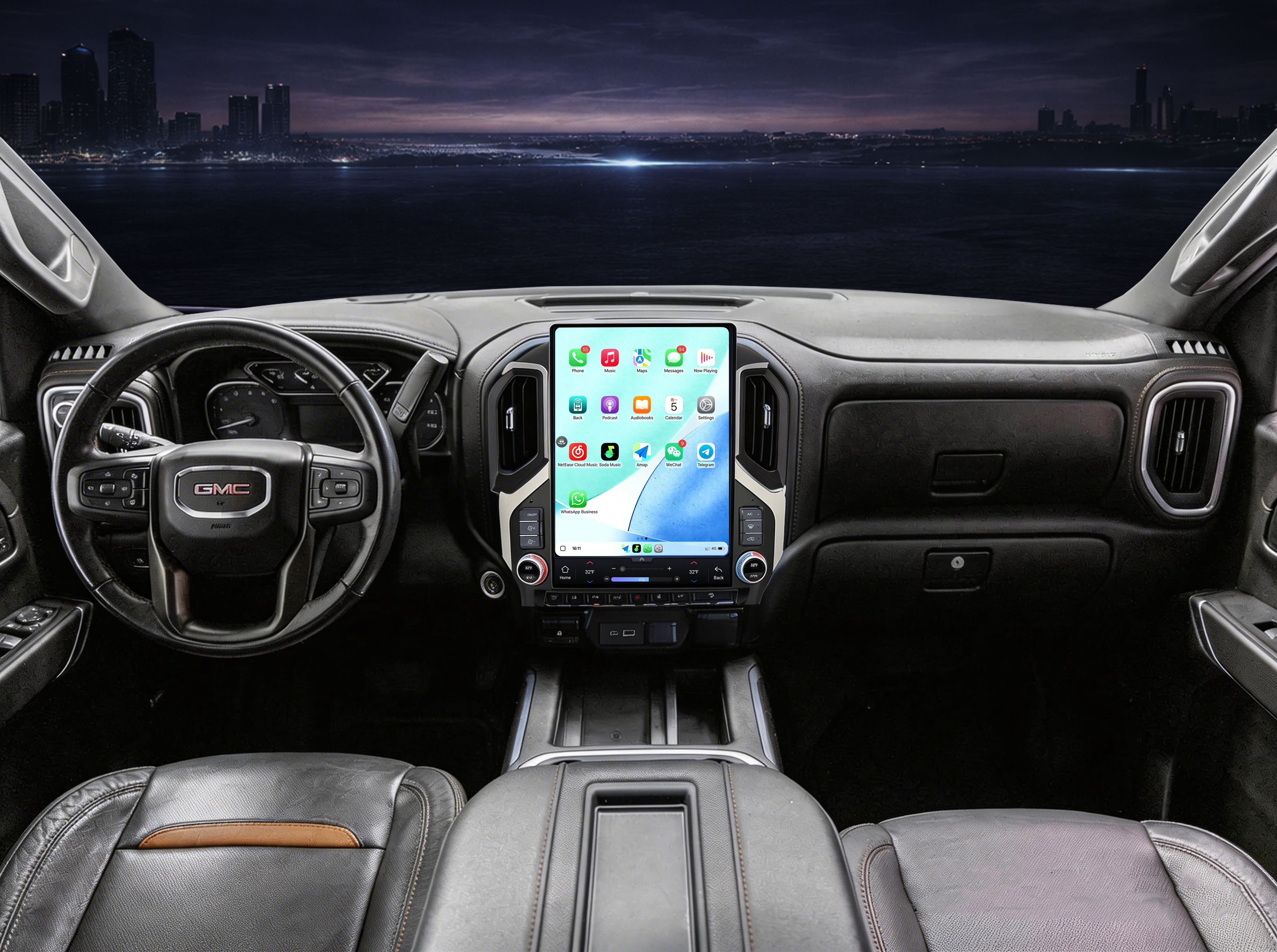 V7 Pro Next-Gen 15" Vertical Head Unit for GMC Sierra 2019-2021 | Plug and Play Setup
