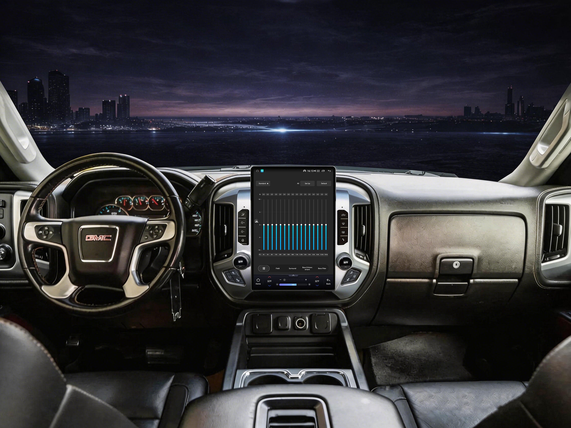V7 Pro Dual 15-Inch Vertical Screen Replacement for GMC Sierra 1500 / 2500HD 2014-2018